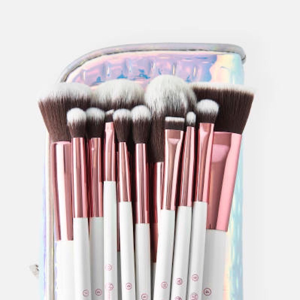 bộ cọ BH cosmetics crystal quartz 12 piece brush set with cosmetics case