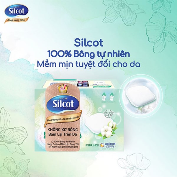 bông tẩy trang silcot 66 miếng