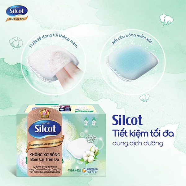 bông tẩy trang silcot 66 miếng