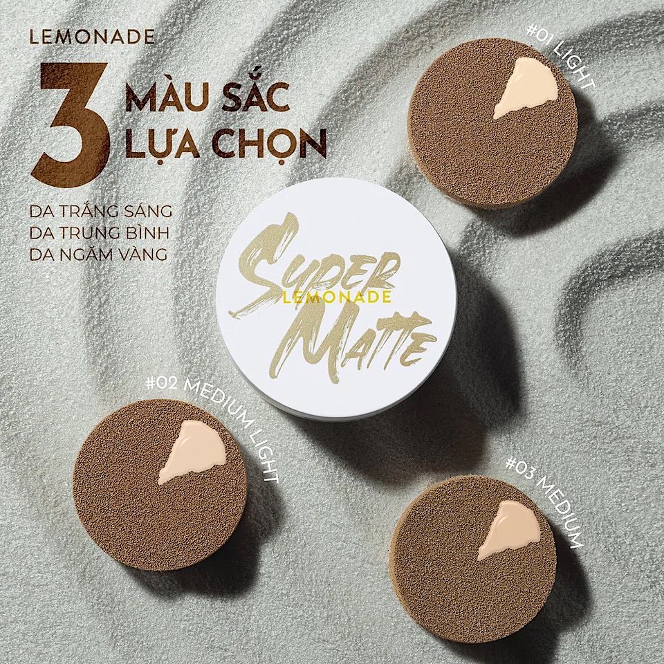 Phấn Nước Siêu Kiềm Dầu Lemonade Super Matte Cushion 15g