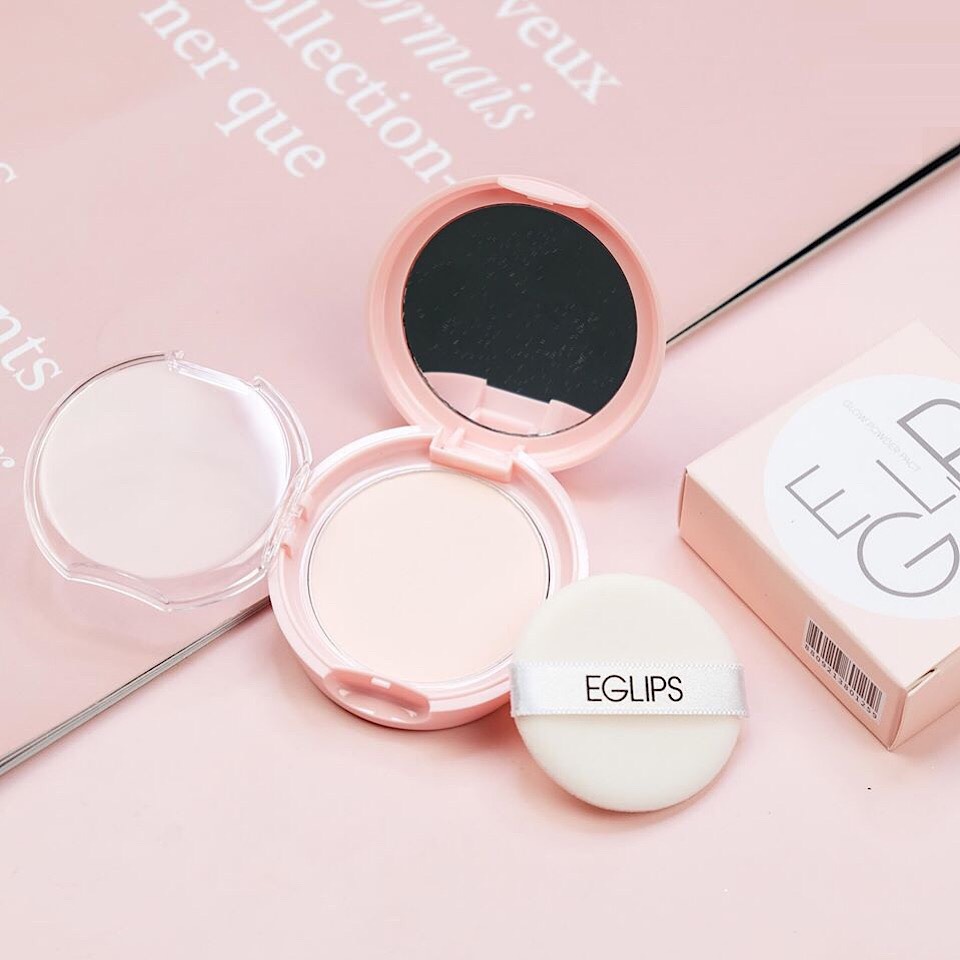 Phấn Phủ Kiềm Dầu, Cho Làn Da Căng Bóng, Hồng Hào Eglips Glow Powder Pact – Pink