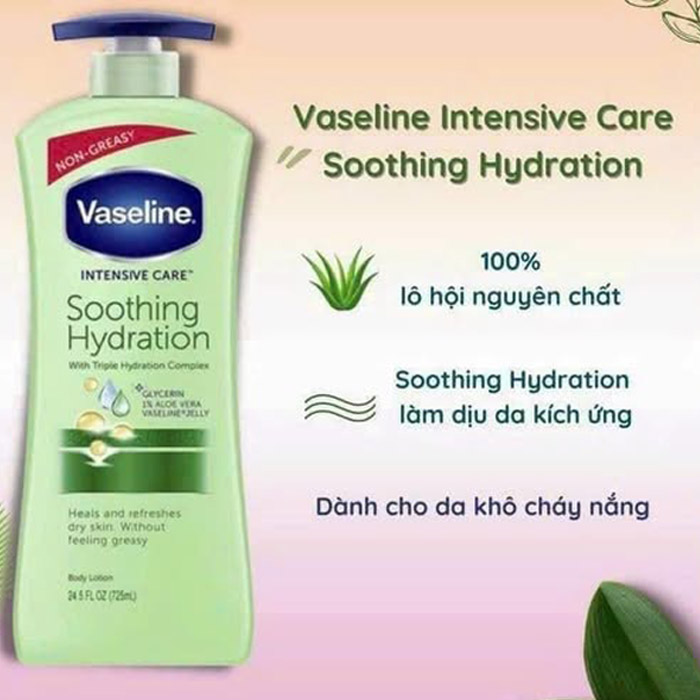 Sữa dưỡng thể Vaseline Intensive Care Soothing Hydration 725ml
