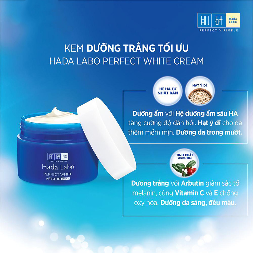 Kem dưỡng trắng Hada Labo PERFECT WHITE