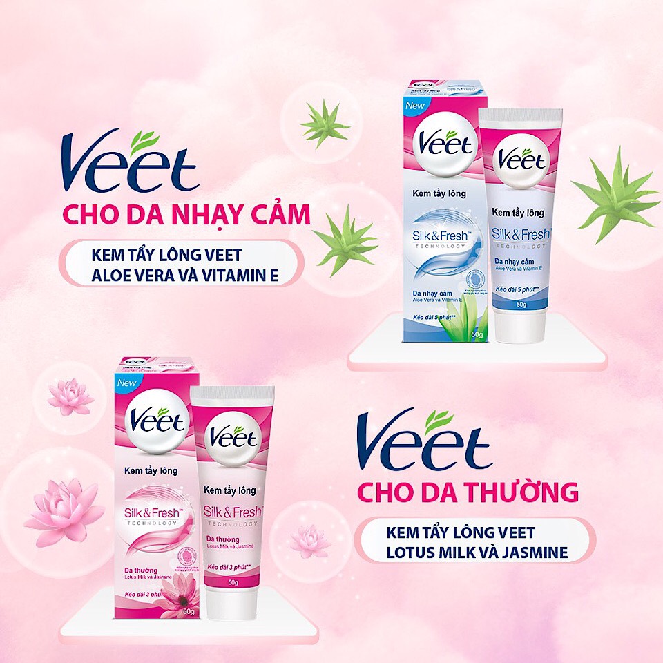 Kem Tẩy Lông Veet Silk & Fresh 50g