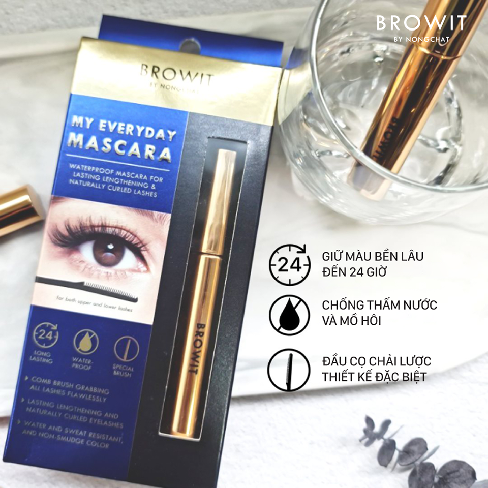 Mascara NongChat Browit Làm Dày và Dài Mi Thái Lan