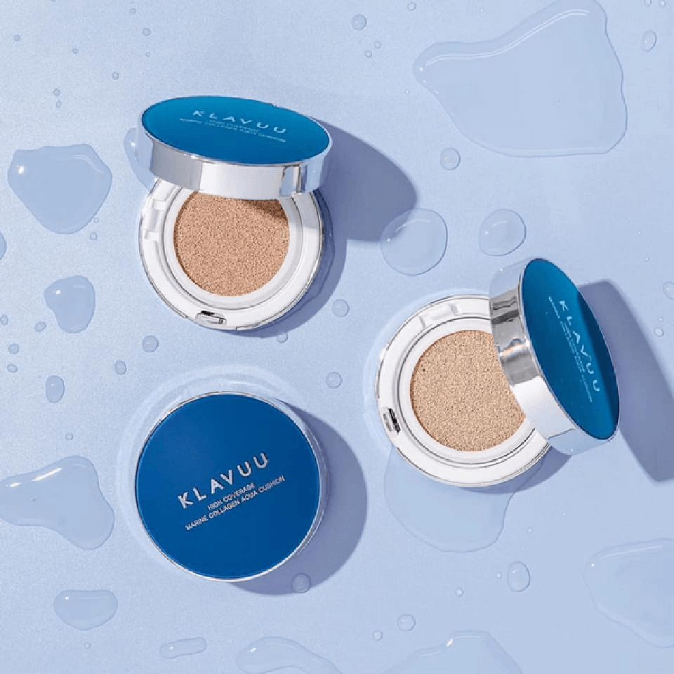 Phấn nước Klavuu Blue Pearlsation High Coverage Marine Collagen Aqua Cushion