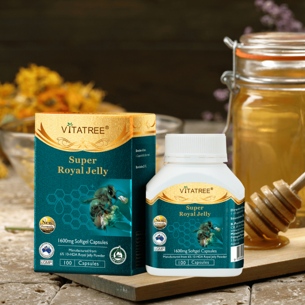 Viên uống sữa ong chúa vitatree super royal jelly 1600mg