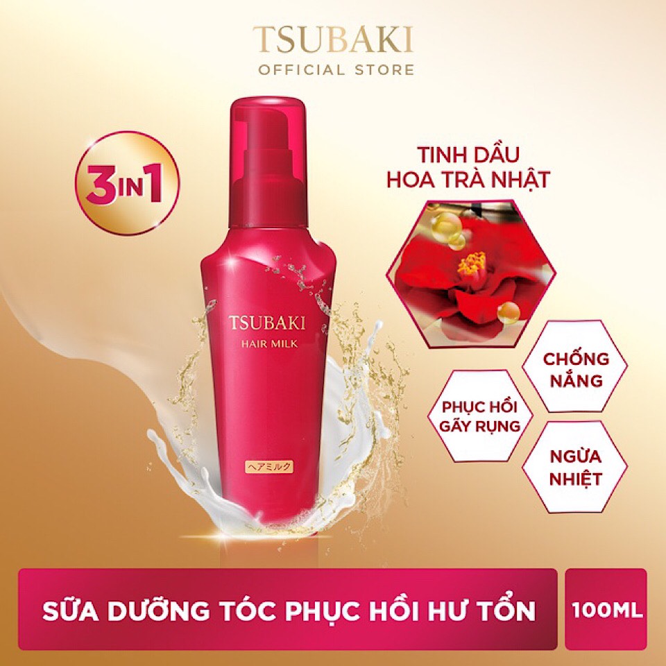 Sữa dưỡng tóc 3 trong 1 Tsubaki Hair Milk