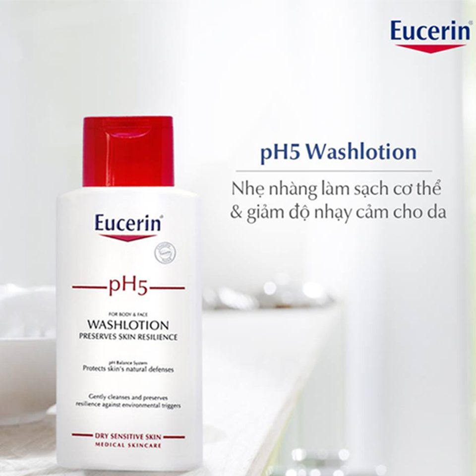 Sữa Tắm Dạng Gel Cho Da Nhạy Cảm Eucerin PH5 Washlotion 400ml