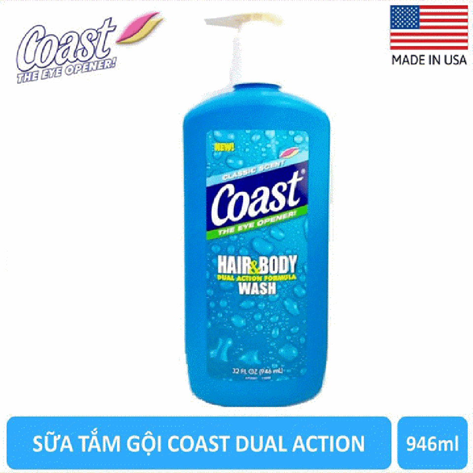 Sữa tắm gội dạng gel Coast Classic Scent 946ml